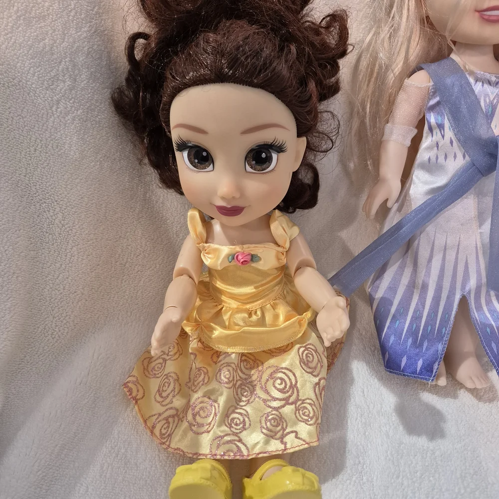 Disney Dolls Belle From Beauty And The Beast And Elsa From Frozen 14 Inches